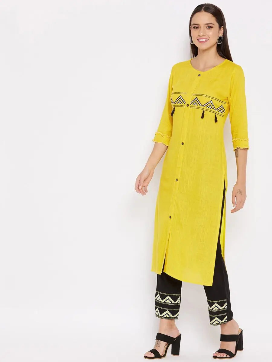 winered-yellow-straight-rayon-embroidered-kurta-and-palazzo-set