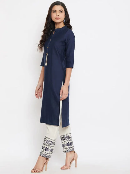 winered-navy-blue-straight-cotton-embroidered-kurta-and-pant-set