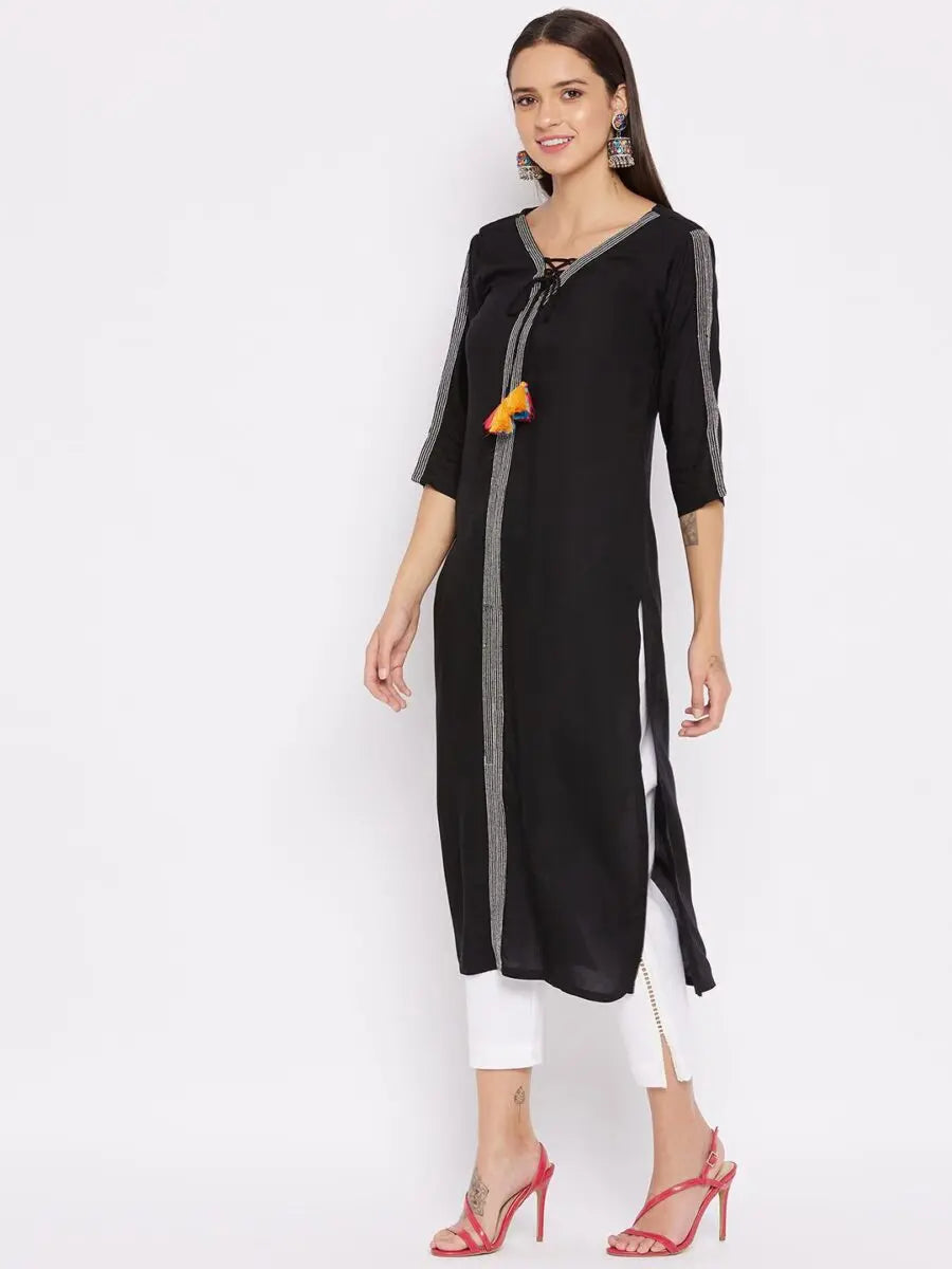 winered-black-rayon-solid-straight-kurta