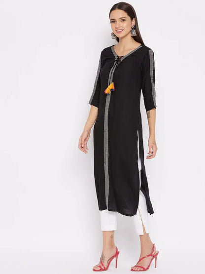 winered-black-rayon-solid-straight-kurta