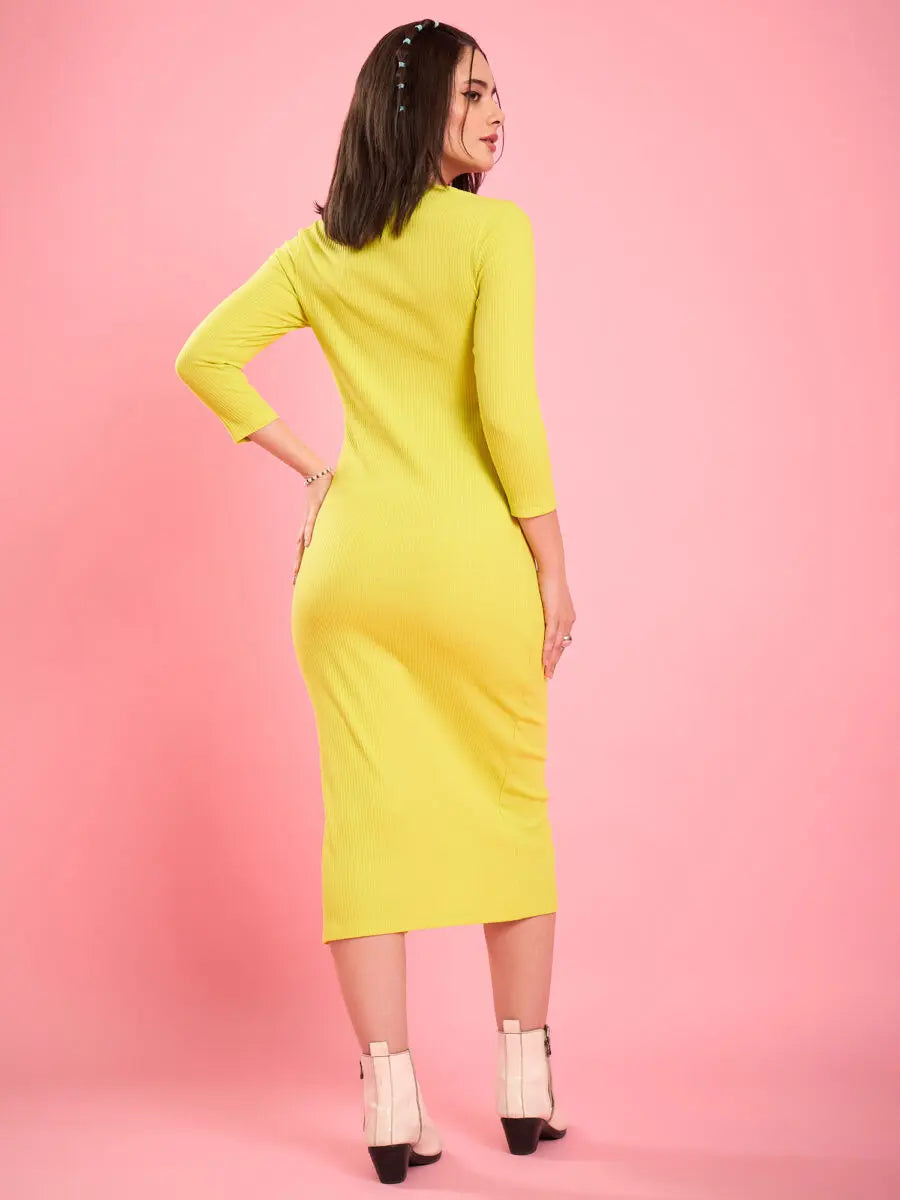winered-women-lime-cut-out-ribbed-bodycon-midi-dress