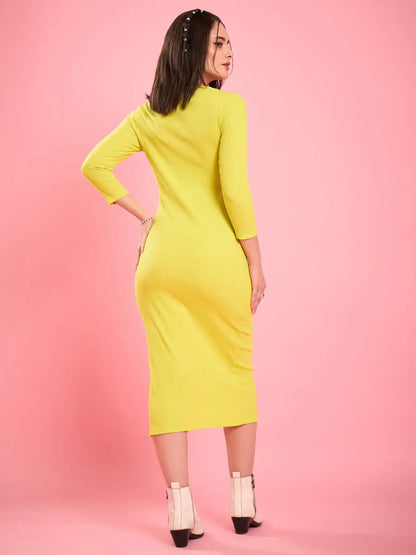 winered-women-lime-cut-out-ribbed-bodycon-midi-dress