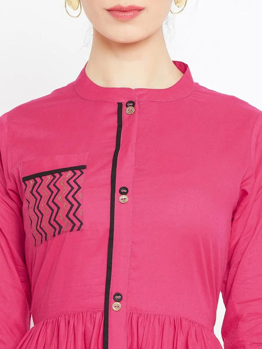 winered-pink-flared-cotton-printed-kurta