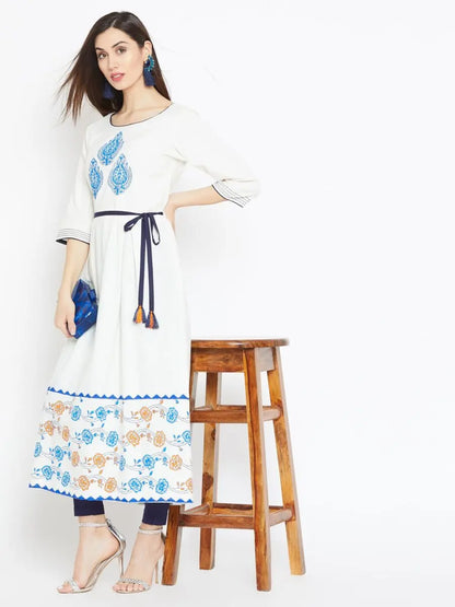 winered-white-a-line-cotton-printed-kurta