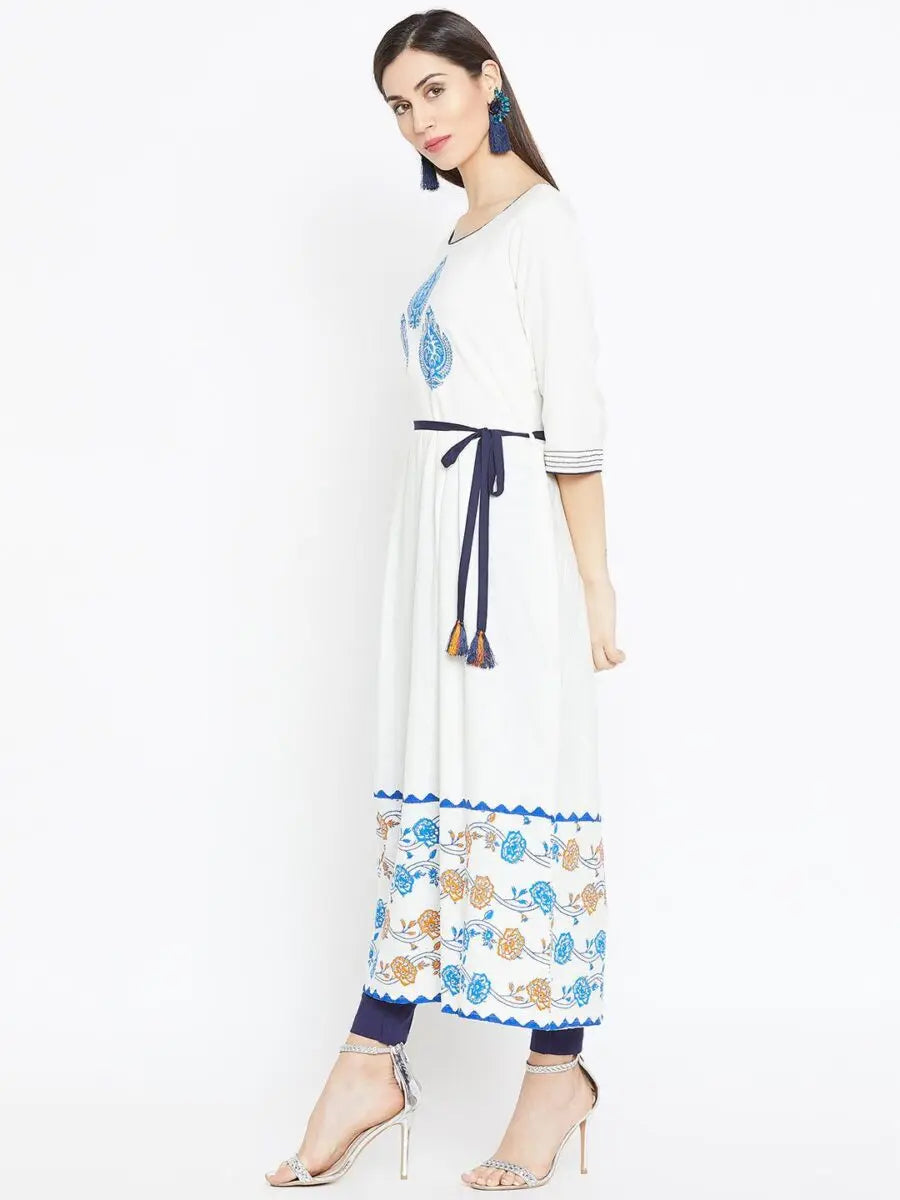 winered-white-a-line-cotton-printed-kurta