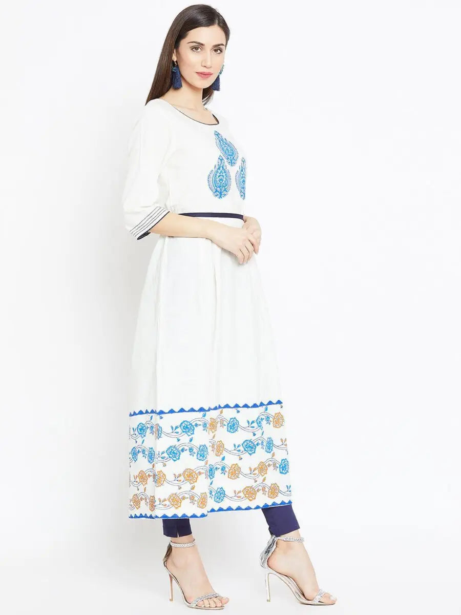 winered-white-a-line-cotton-printed-kurta