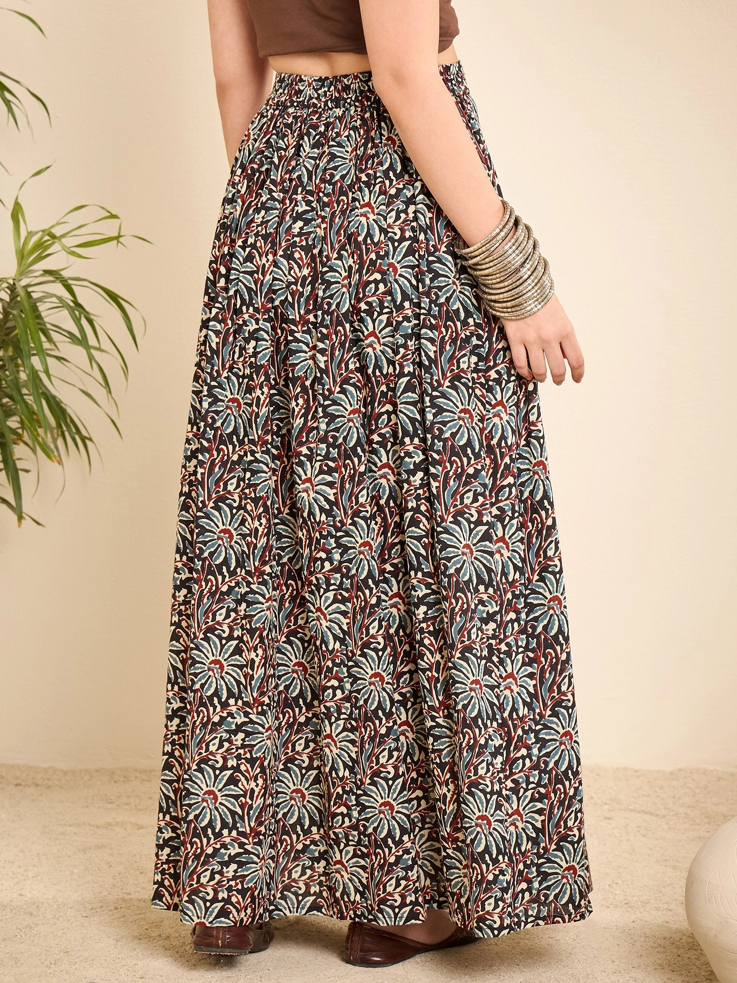 women-floral-ajrakh-printed-a-line-skirt