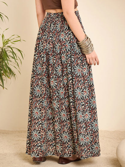 women-floral-ajrakh-printed-a-line-skirt