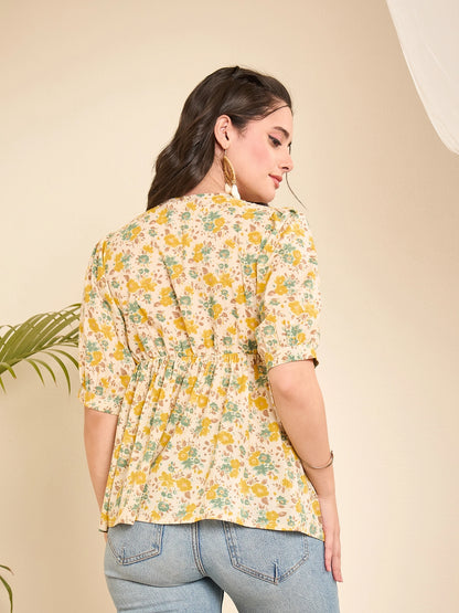 V-Neckline Twisted Top