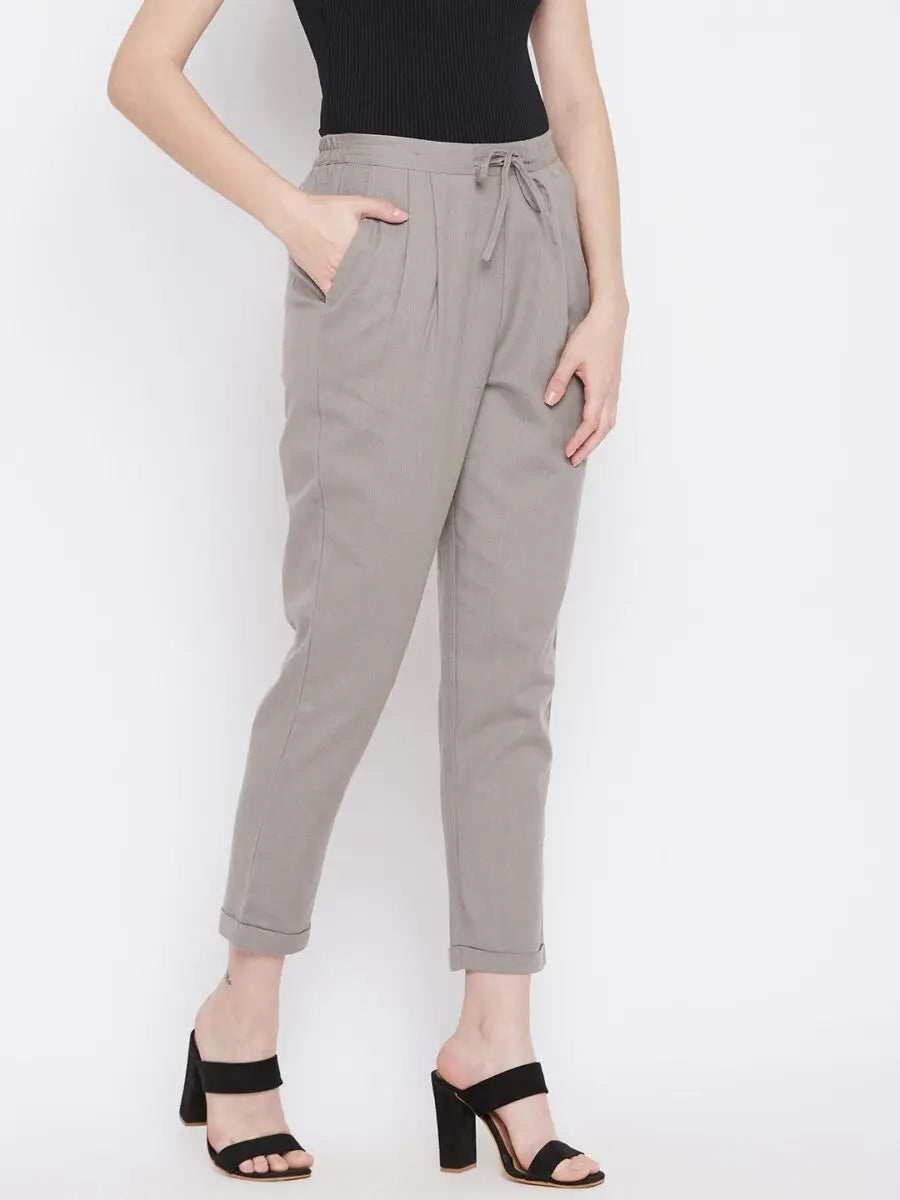 winered-grey-regular-fit-cotton-solid-trouser