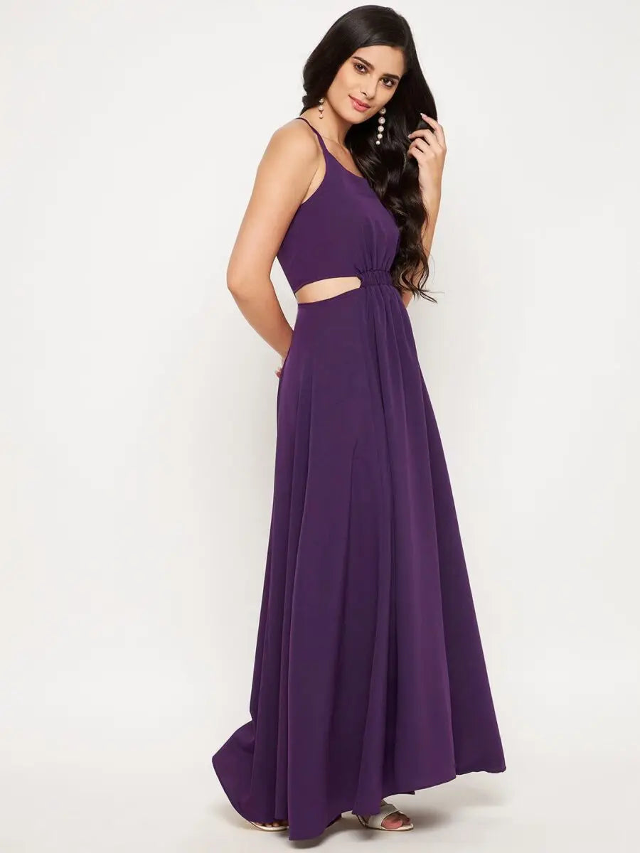 winered-purple-crepe-cut-out-long-dress