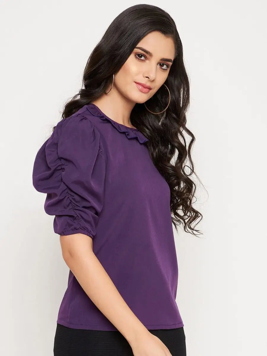 winered-purple-top-with-ruffled-neck