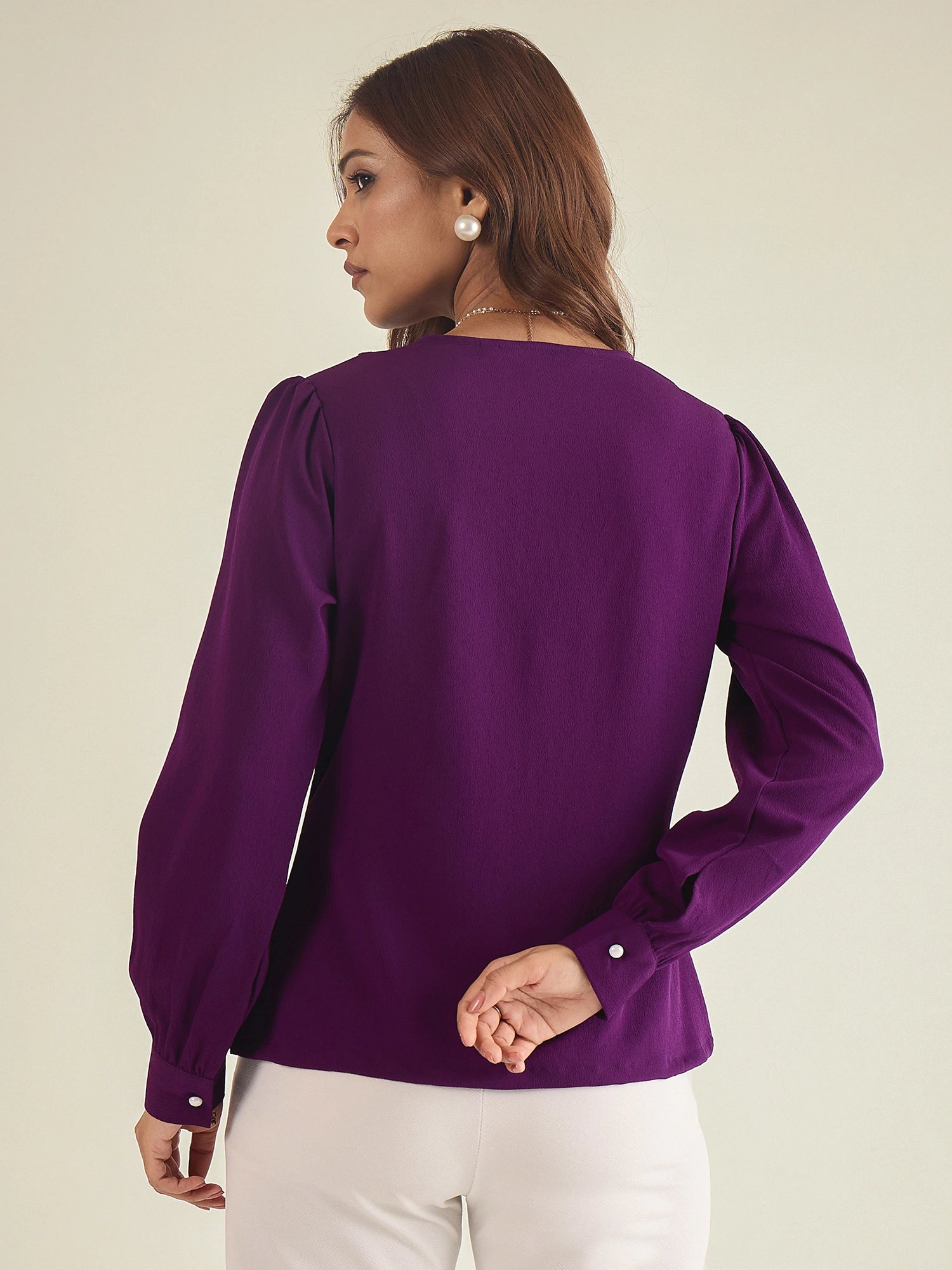 winered-women-purple-collared-shirt-with-contrast-embriodery