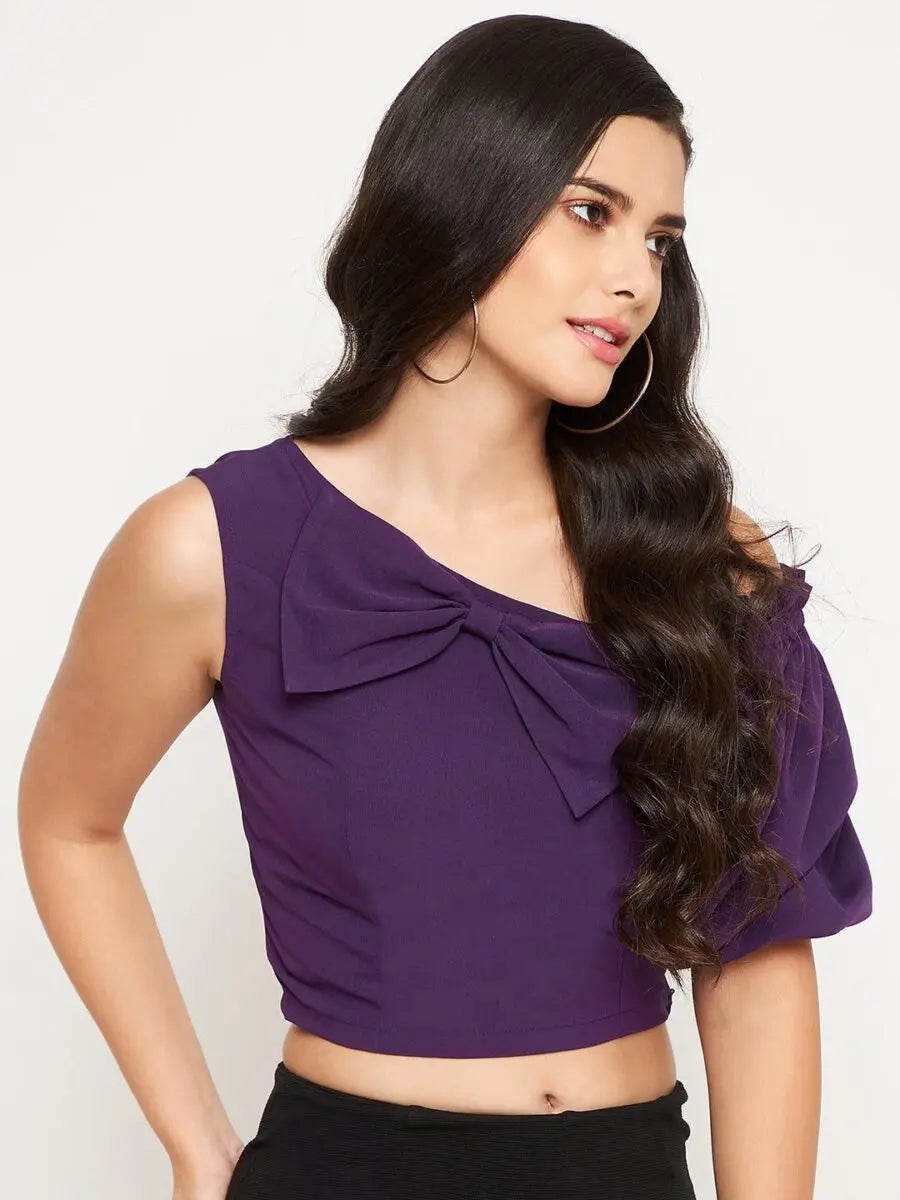 winered-purple-one-shoulder-crop-top