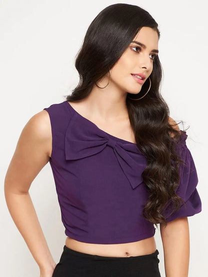 winered-purple-one-shoulder-crop-top