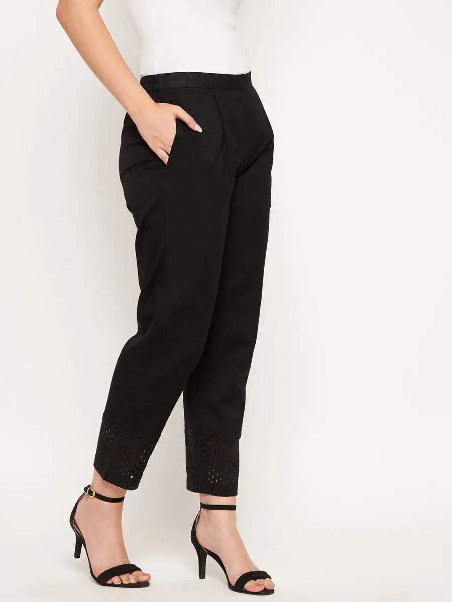 winered-black-soild-trouser