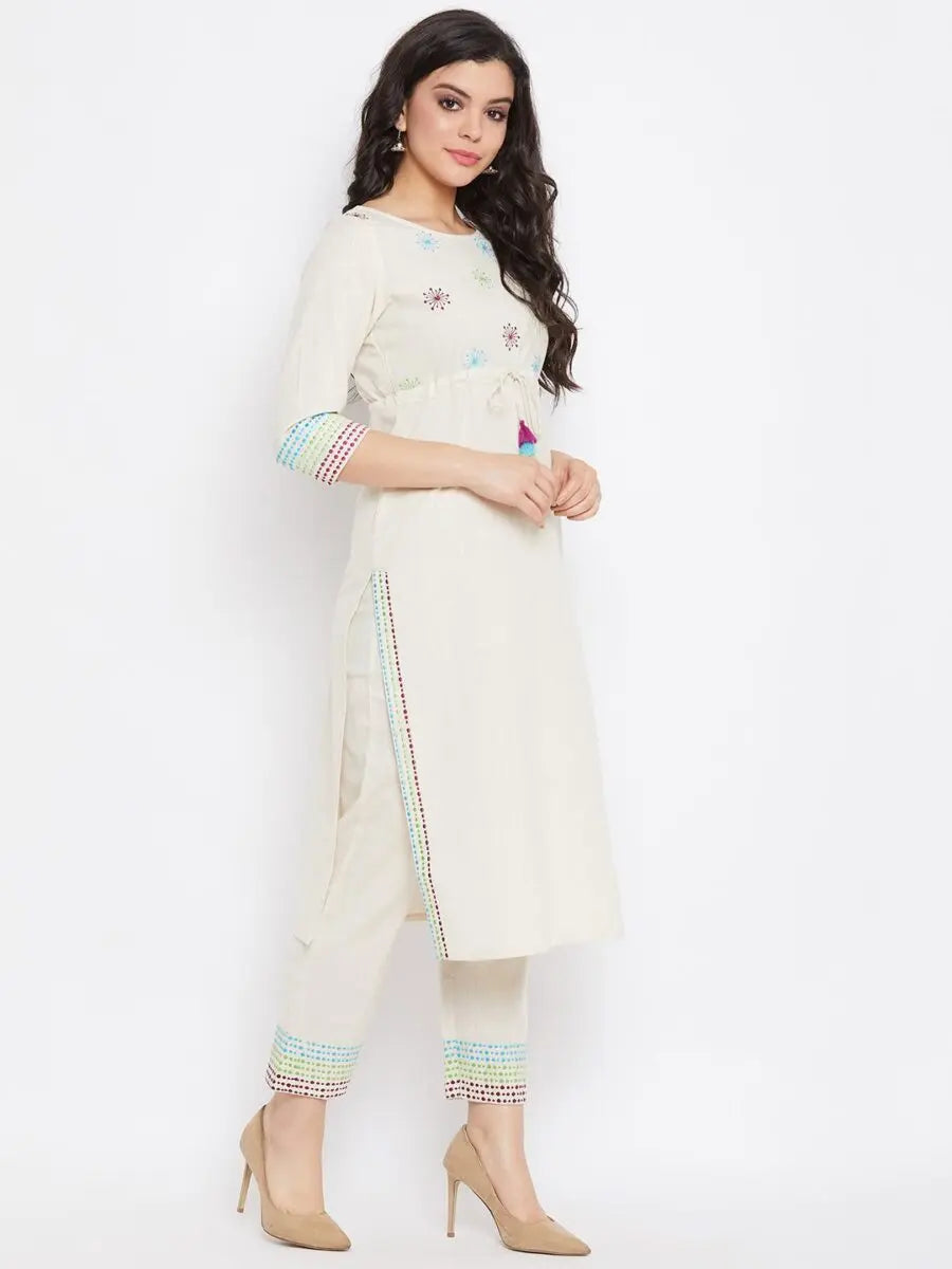 winered-off-white-straight-cotton-embroidered-kurta-and-pant-set