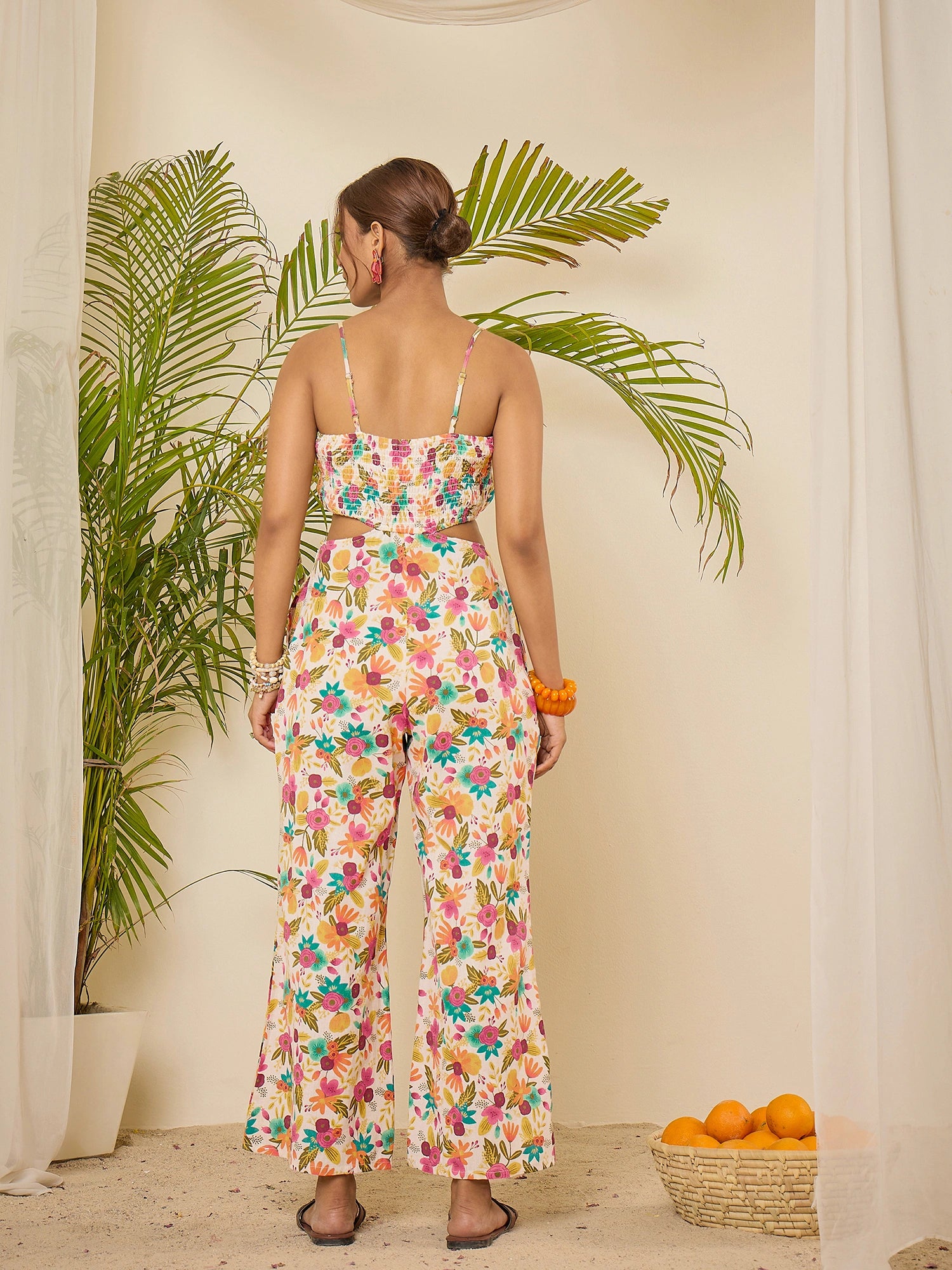 women-floral-print-waist-cut-out-jumpsuit