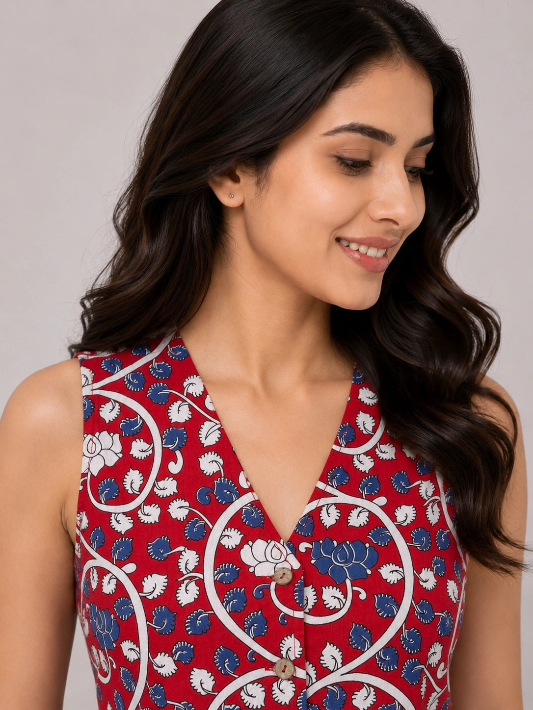 Women Floral Waistcoat