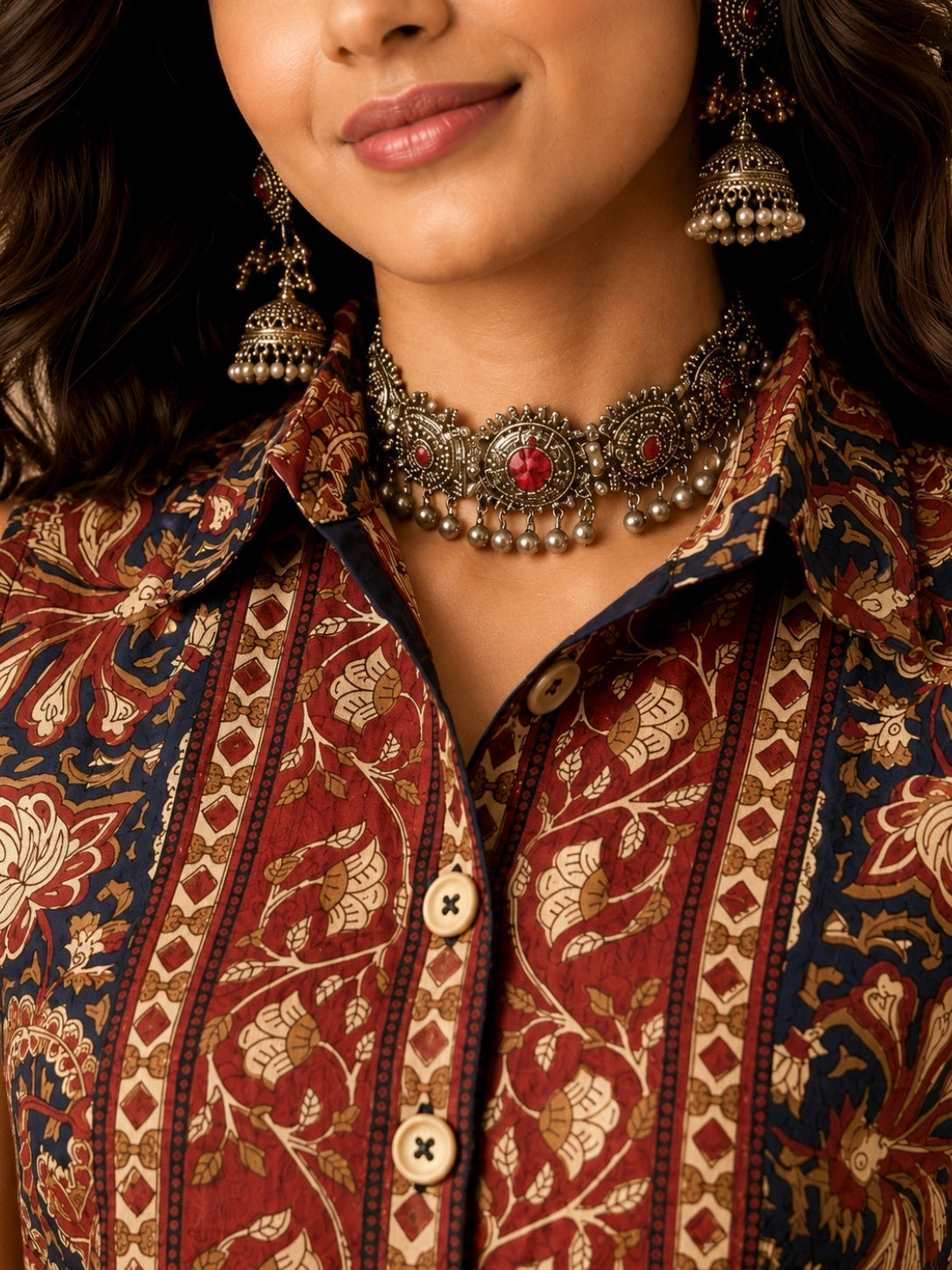 Women Printed Sleeveless Shirt Crop Top