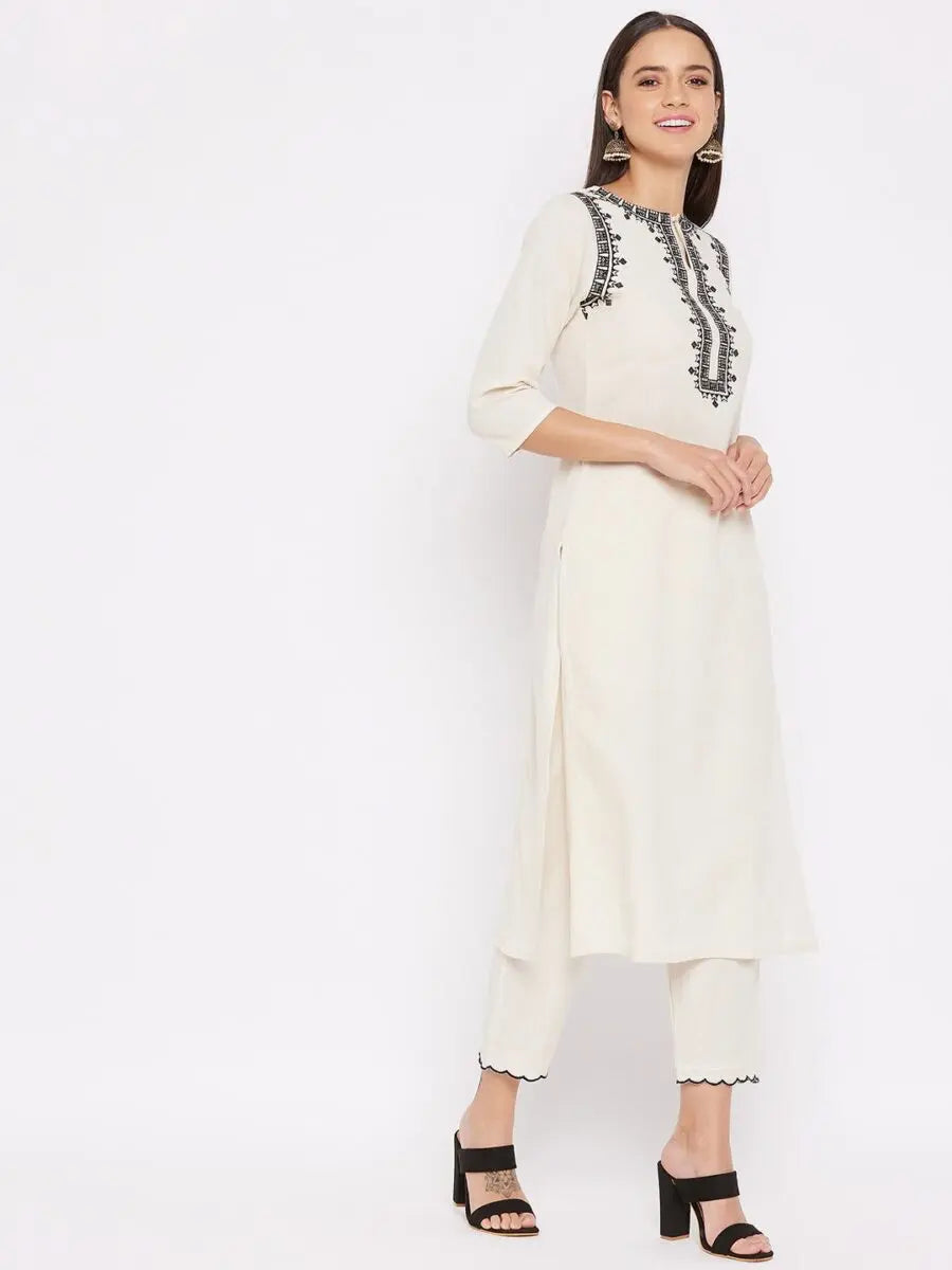 winered-beige-straight-cotton-embroidered-kurta-and-pant-set