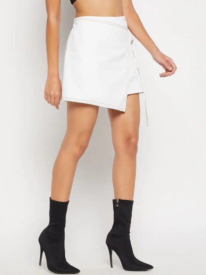 winered-women-white-mini-wrap-skirt-with-adjuster