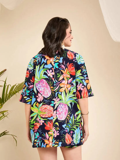 winered-navy-blue-abstract-floral-printed-3pc-co-ord