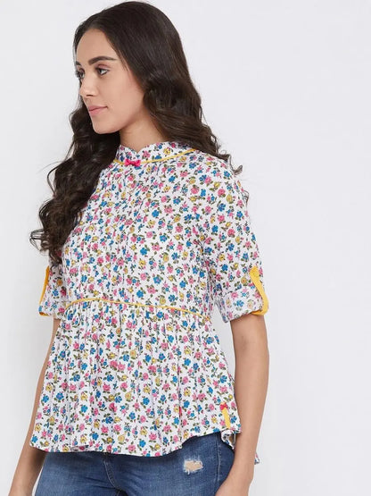 winered-white-floral-print-cotton-regular-top