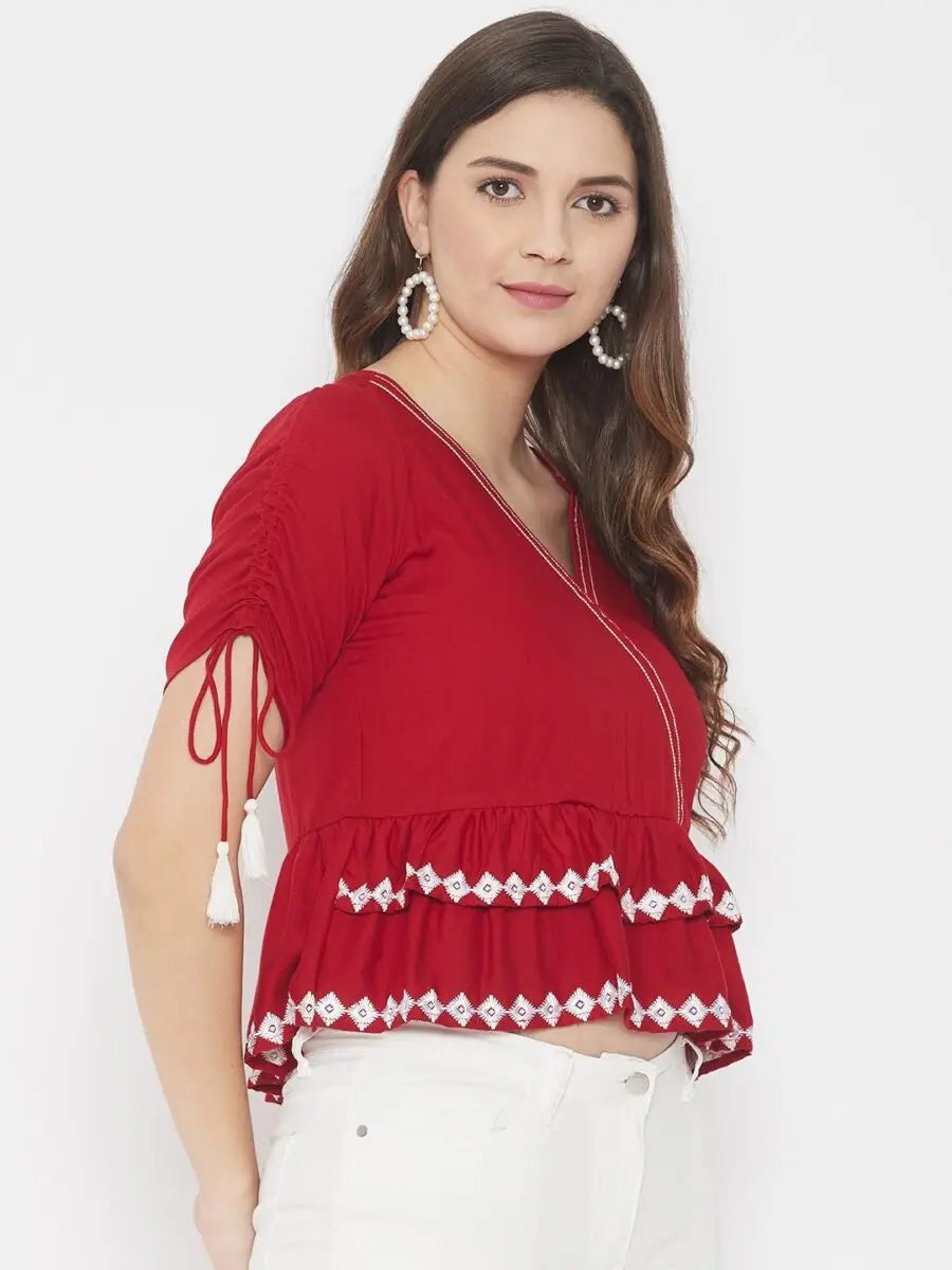 winered-red-a-line-rayon-embroidered-top