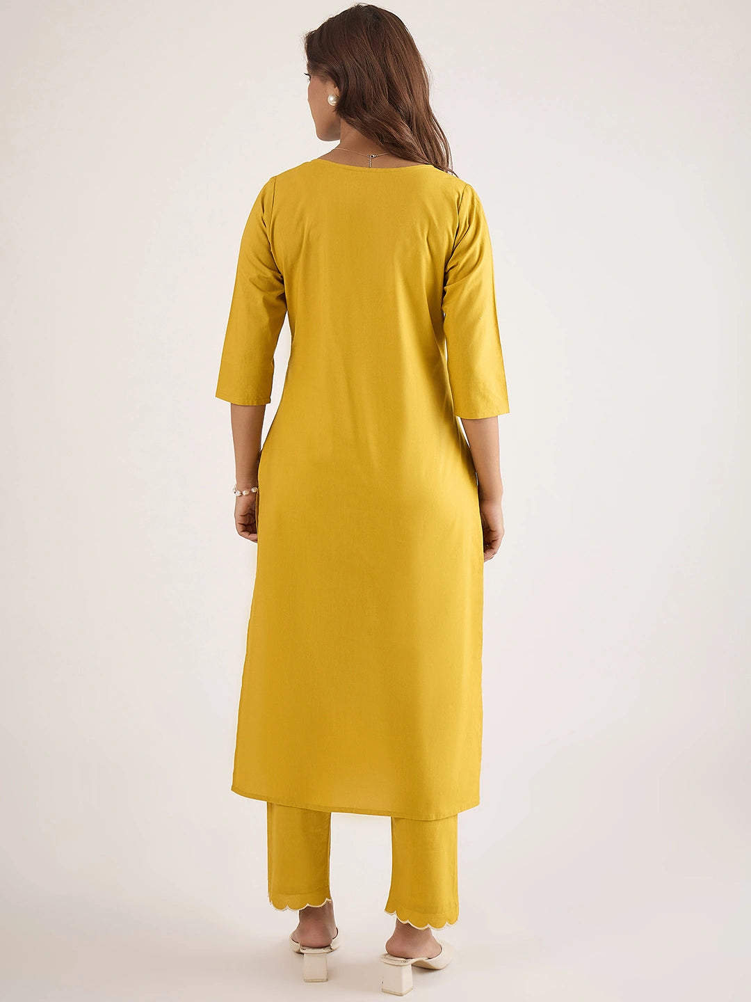 Women's Embroidered straight kurta set