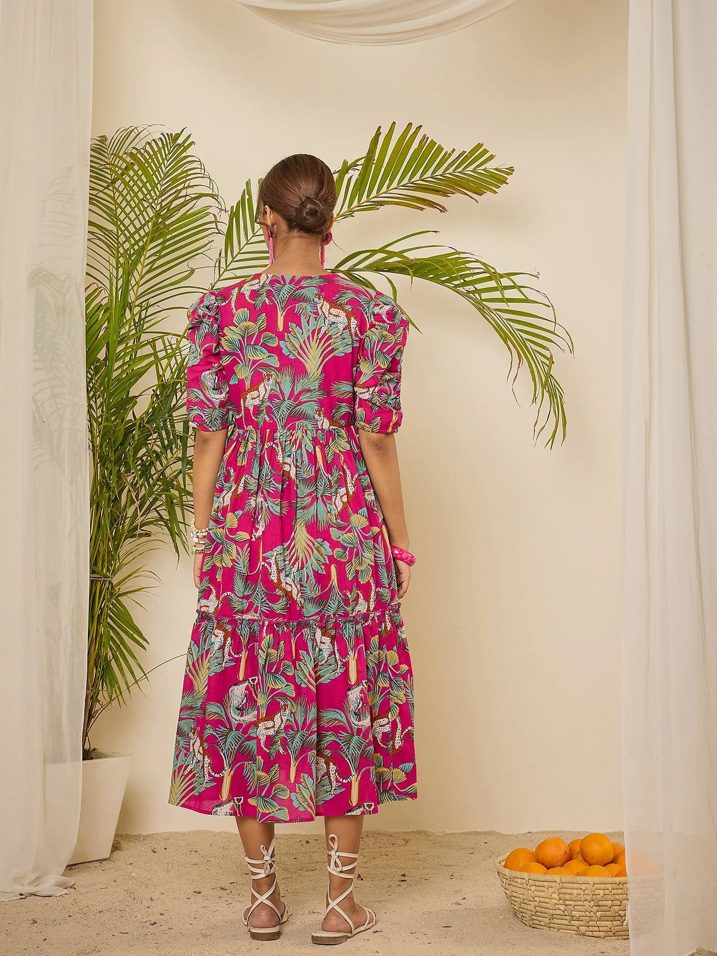 women-cotton-tropical-print-calf-length-tiered-dress