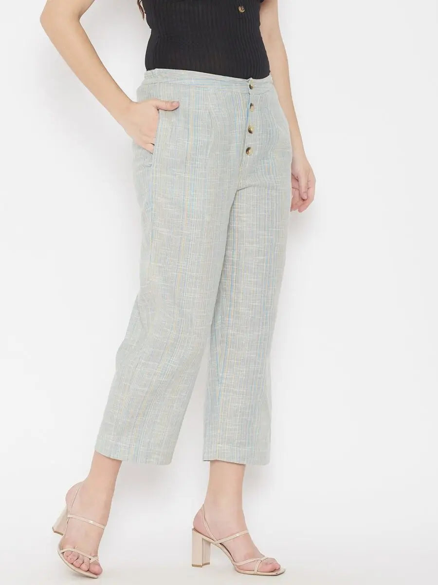 winered-blue-regular-fit-cotton-texetured-trouser