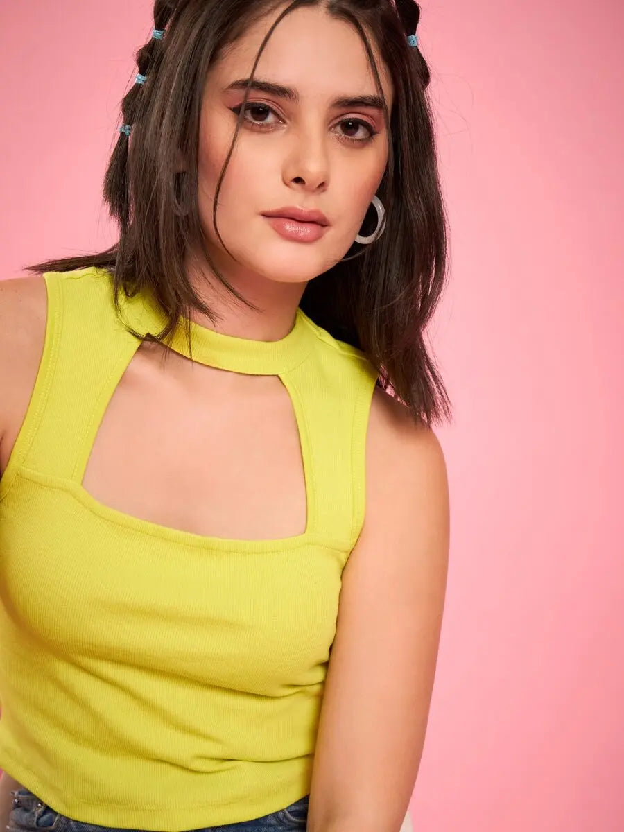lime-cut-out-high-neck-crop-top