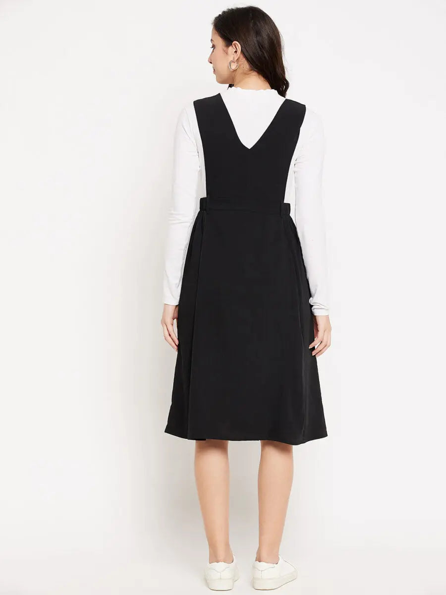 winered-black-solid-dress-for-women-pinafore-dress
