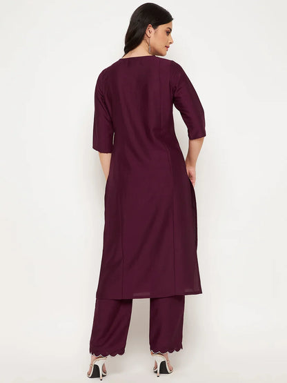 winered-wine-rayon-embroidered-kurta-and-pant-set
