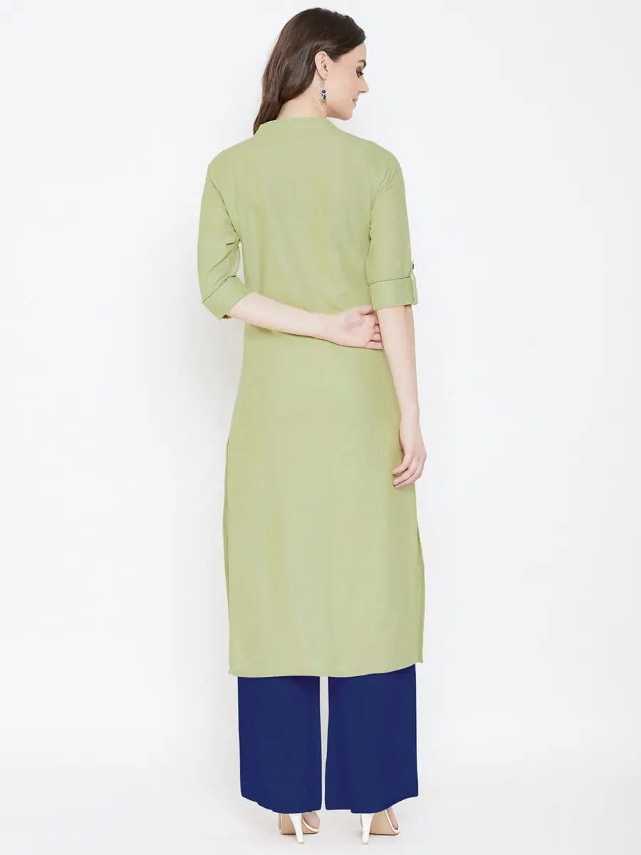 winered-green-embroidered-straight-cotton-kurta