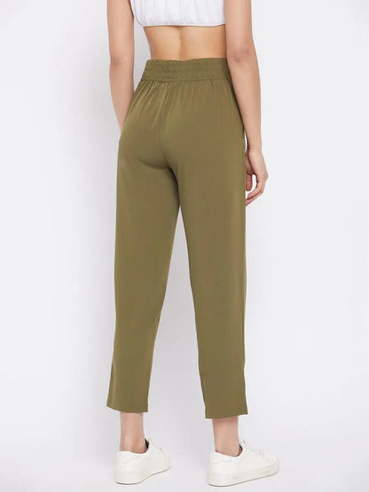 winered-olive-green-regular-fit-polyester-solid-trouser