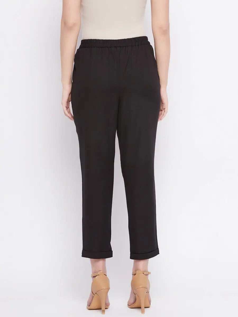 winered-black-regular-fit-cotton-solid-trouser