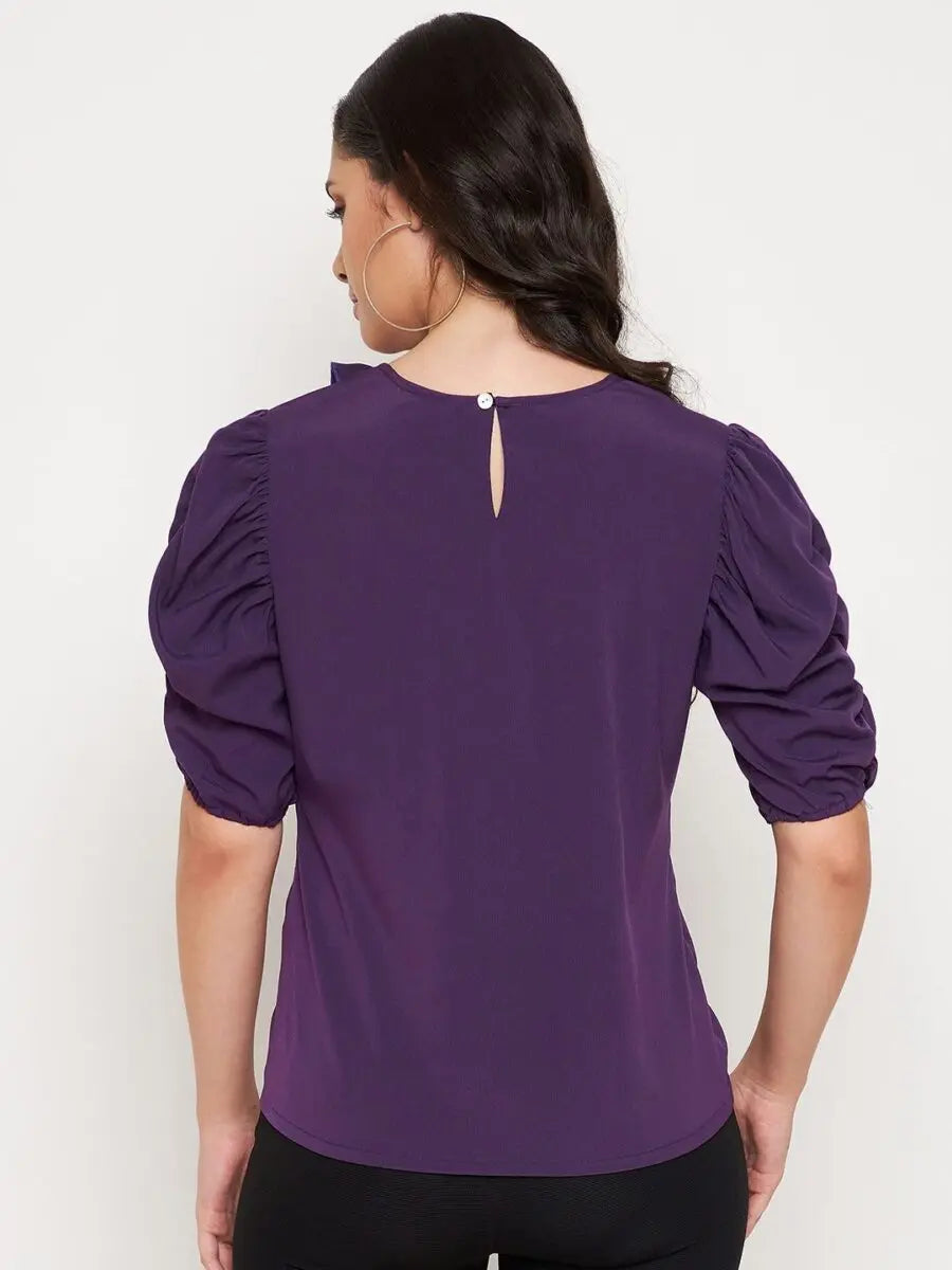 winered-purple-top-with-ruffled-neck
