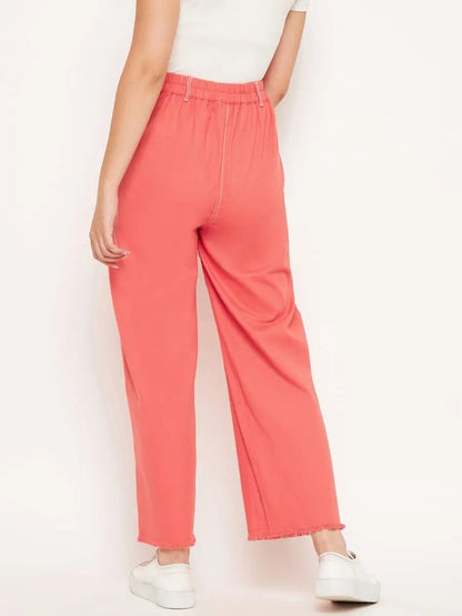 winered-peach-high-rise-straight-trouser