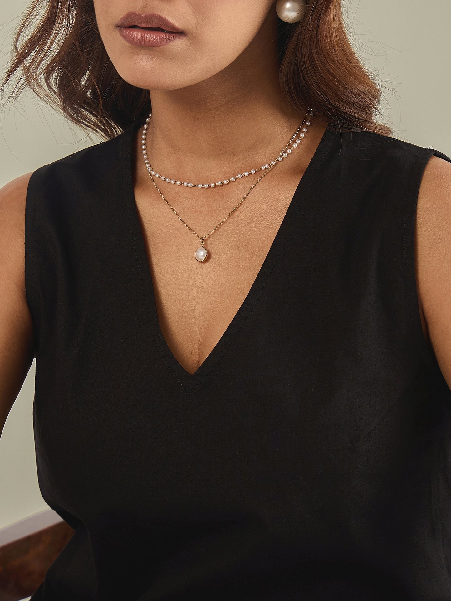 women-black-cotton-poplin-lace-detailed-tunic-with-pant-co-ord-set