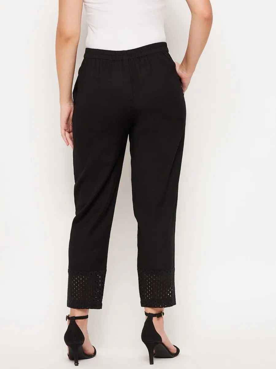 winered-black-soild-trouser