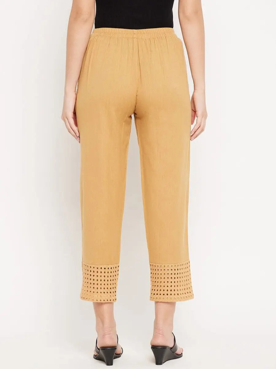 winered-beige-cotton-trouser-for-women