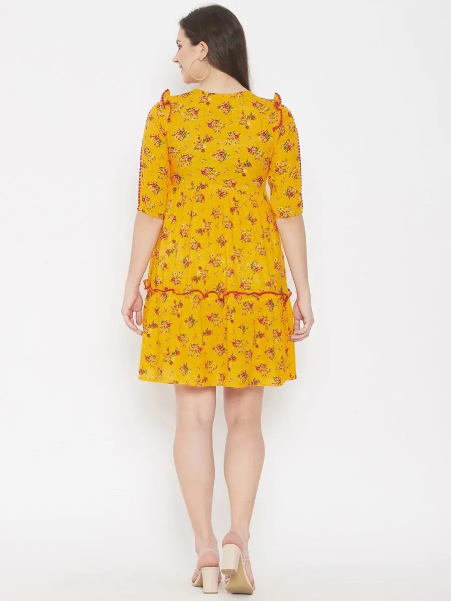 winered-yellow-a-line-rayon-floral-print-dress
