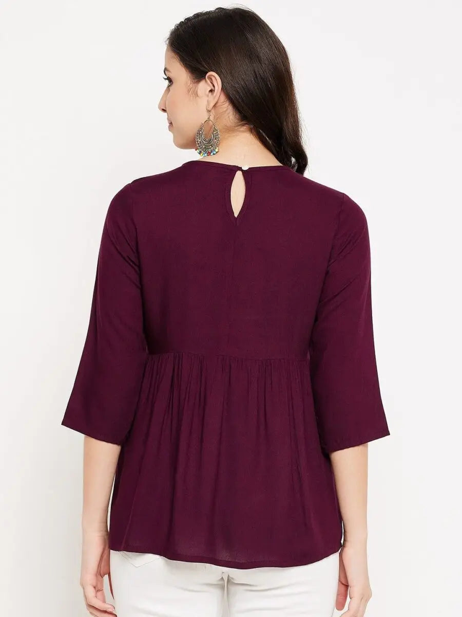 winered-purple-embroidered-rayon-a-line-top