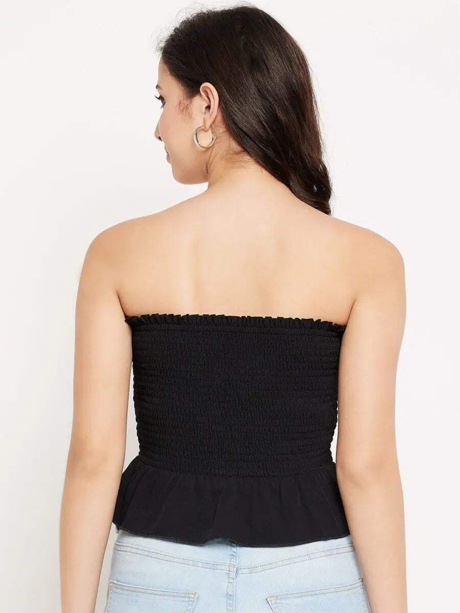 winered-crepe-cotton-tops-for-women-shirred-frill-smocking-top