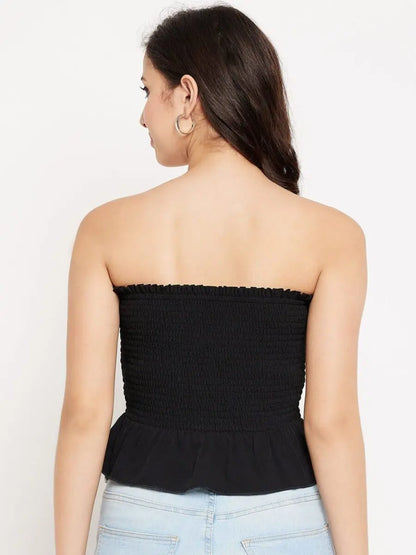 winered-crepe-cotton-tops-for-women-shirred-frill-smocking-top