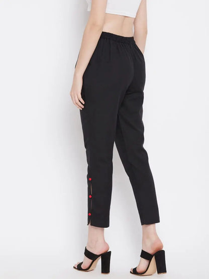 winered-black-regular-fit-solid-cotton-casual-trouser