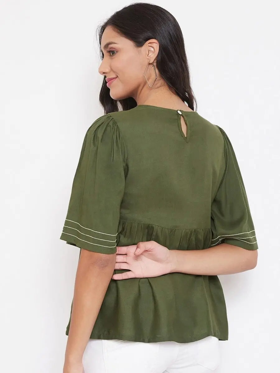 winered-green-embroidered-rayon-regular-top