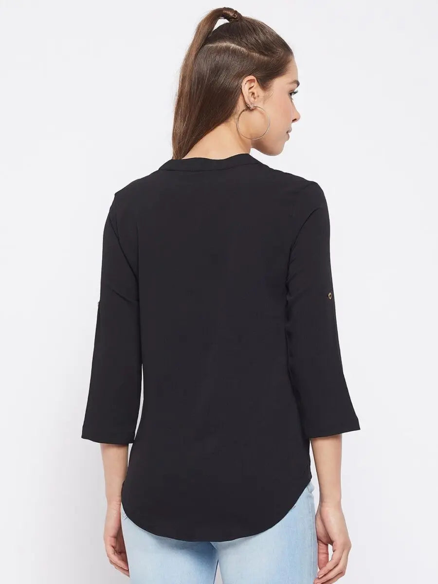 winered-black-solid-polyester-shirt-style-top